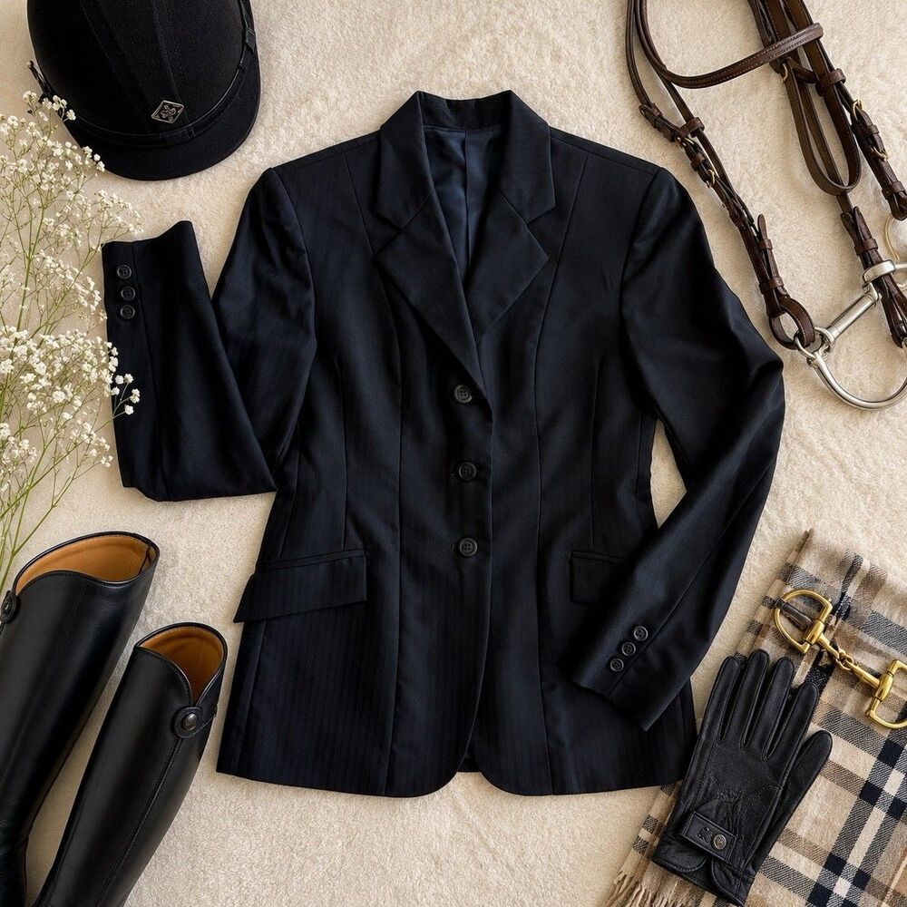 Marigold Riding Apparel Navy Blue Hunt Coat Show Jacket Women’s Size 12